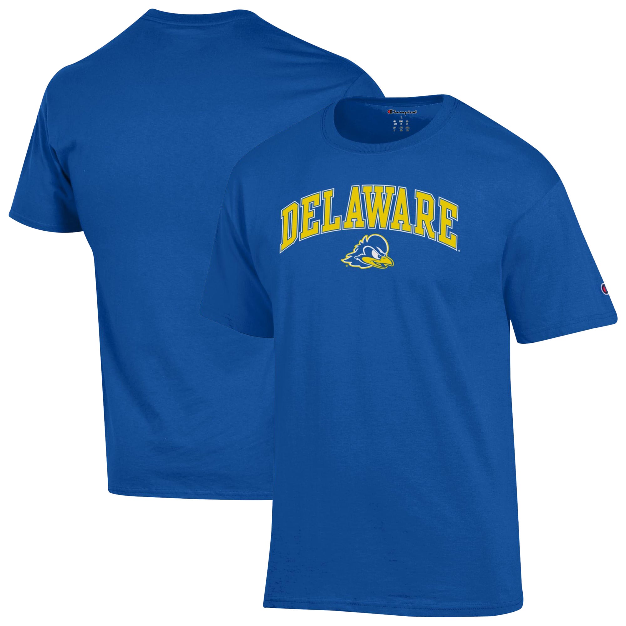 Men's Champion Royal Delaware Fightin' Blue Hens Arch Over Logo T-Shirt